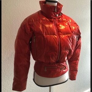 Vintage Bogner Red Goose Down Bomber Ski Jacket
